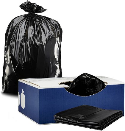 40-Gallon Black Outdoor Plastic Construction Twist Tie Trash Bag 50 -Count
