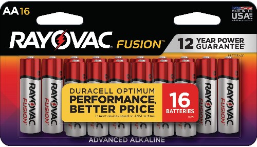 Fusion Alkaline AA Batteries ( 16 -Pack)