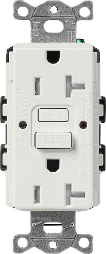 Claro 20 -Amp 120-volt Tamper Resistant GFCI Residential Decorator Outlet Receptacles , Pumice