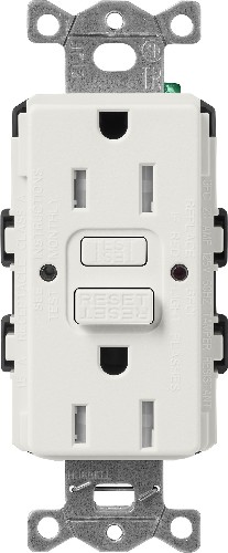 Claro 15 -Amp 120-volt Tamper Resistant GFCI Residential Decorator Outlet Receptacles , Pumice
