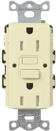 Claro 15 -Amp 120-volt Tamper Resistant GFCI Residential Decorator Outlet Receptacles , Almond