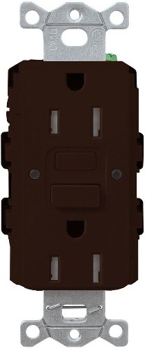 Claro 15 -Amp 120-volt Tamper Resistant GFCI Residential Decorator Outlet Receptacles , Black