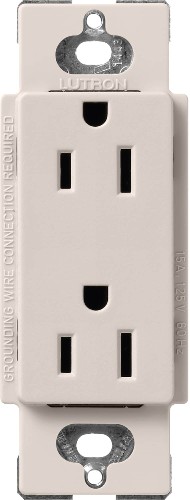 Claro 15 -Amp 120-volt Residential Duplex Outlet , Taupe