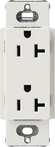 Claro 20 -Amp 120-volt Residential Decorator Outlet Receptacles , Lunar Gray