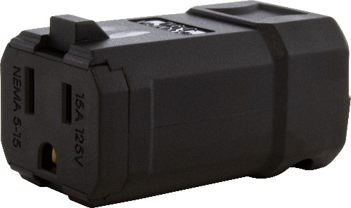 ASQ515R-BKG 15-Amp 125 -Volt NEMA 5-15R 3-wire grounding Heavy-duty Straight Connector , Black