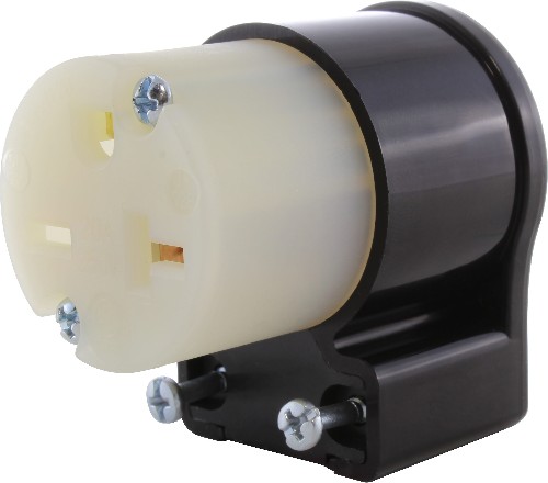 ASE620R-G 20-Amp 250 -Volt NEMA 6-20R 3-wire grounding Heavy-duty Straight Connector , Black