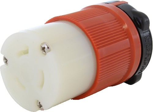 ASL720R-G 20-Amp 277 -Volt NEMA L7-20R 3-wire grounding Heavy-duty Locking Connector , Orange