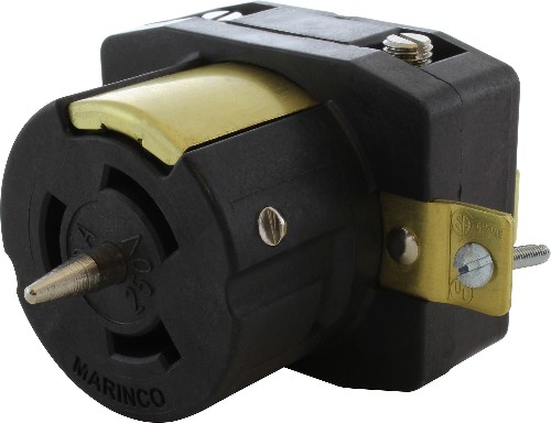 CS8269-G 50-Amp 250 -Volt NEMA 3-wire grounding Heavy-duty Locking Connector , Black