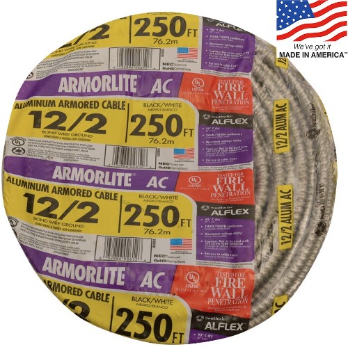 Armorlite 250-ft 12 / 2 Solid Aluminum BX/AC Armored Cable