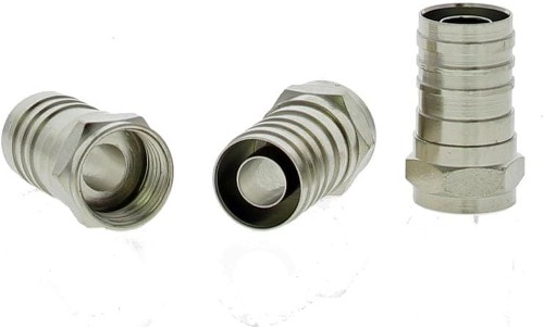 10 -Pack Brass Crimp F-connector