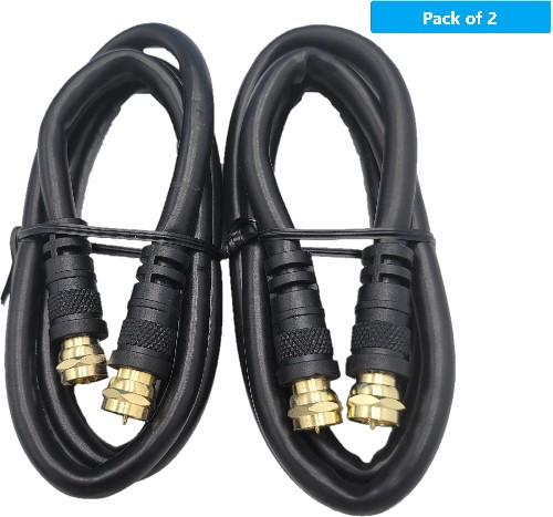 Molded Coax 12-ft RG6 Black Coaxial Cable