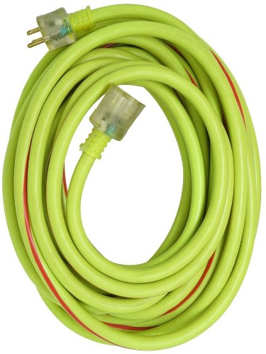 100-ft 10 / 3 3 Prong Green Indoor/Outdoor SJTW Super Heavy Duty Lighted Extension Cord