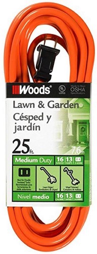 25-ft 16 / 2 2 Prong Orange Outdoor SJTW Light Duty General Extension Cord