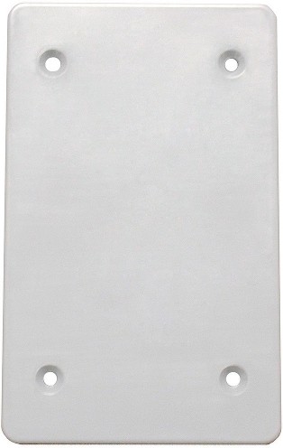 1 -Gang Rectangle White Plastic Weatherproof Electrical Box Cover