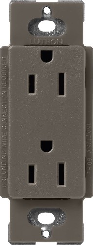 Claro 15 -Amp 120-volt Residential Decorator Outlet Receptacles , Truffle