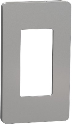 X Series 1 -Gang Standard Size Matte Gray Polycarbonate Indoor Screwless Decorator Wall Plate