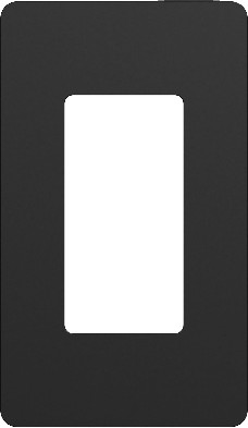 X Series 1 -Gang Standard Size Matte Black Polycarbonate Indoor Screwless Decorator Wall Plate