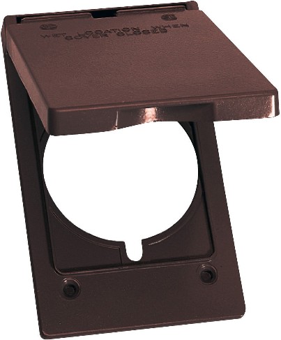 1 -Gang Rectangle Bronze Metal Weatherproof Electrical Box Cover