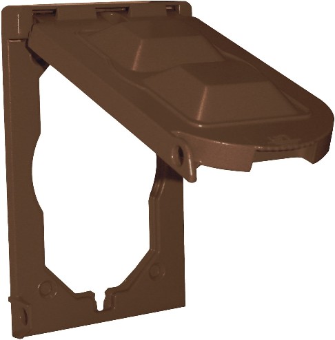 1 -Gang Rectangle Bronze Metal Weatherproof Electrical Box Cover