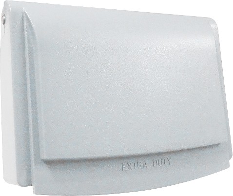 1 -Gang Rectangle White Plastic Weatherproof Electrical Box Cover
