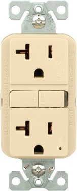 20 -Amp 125-volt GFCI Residential Decorator Outlet , Ivory