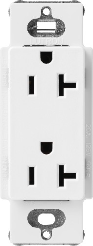 Claro 20 -Amp 120-volt Residential Decorator Outlet , Snow