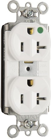 Pass Seymour PlugTail#174 20 -Amp 125-volt Commercial Duplex Outlet , White