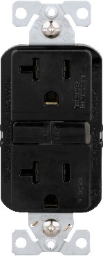 20 -Amp 125-volt Tamper Resistant GFCI Residential Decorator Outlet , Black