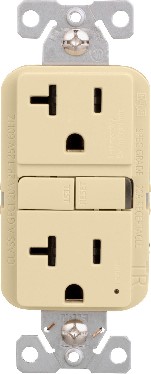 20 -Amp 125-volt Tamper Resistant GFCI Residential Decorator Outlet , Ivory