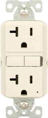20 -Amp 125-volt Tamper Resistant GFCI Residential Decorator Outlet , Light Almond