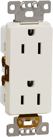 X Series 15 -Amp 125-volt Tamper Resistant Residential/Commercial Decorator Outlet Receptacles , Matte Light almond