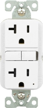 15 -Amp 125-volt Tamper Resistant GFCI Residential Decorator Outlet , White 3 -Pack