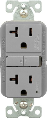 20 -Amp 125-volt GFCI Residential Decorator Outlet , Gray