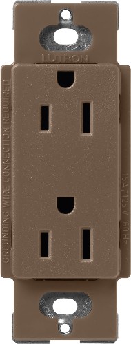 Claro 15 -Amp 120-volt Residential Decorator Outlet , Espresso