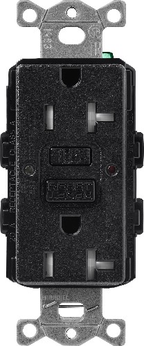 Claro 20 -Amp 120-volt Tamper Resistant GFCI Residential Decorator Outlet Receptacles , Midnight