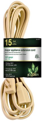 Multi-pack 3 -Pack 15-ft 14 / 3 3 Prong Beige Indoor SPT-3 Light Duty General Extension Cord