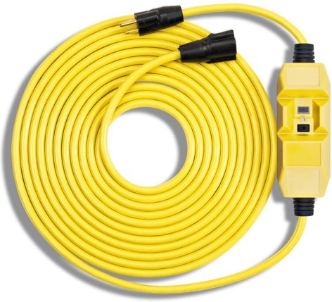50-ft 14 / 3 3 Prong Yellow Indoor/Outdoor SJTW Medium Duty Lighted Extension Cord