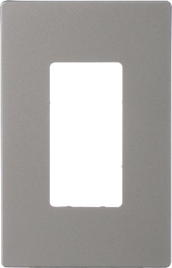 1 -Gang Midsize Size Silver Granite Polycarbonate Indoor Screwless Decorator Wall Plate