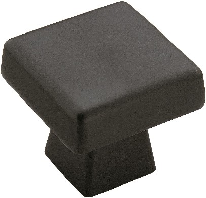 Blackrock 1-1/2-in Black Bronze Square Transitional Cabinet Knob