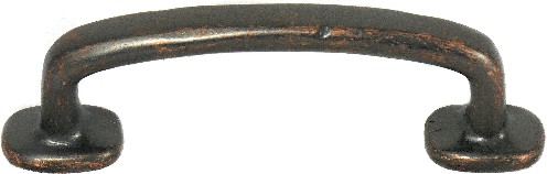 Riverstone 3-in , 76mm Center to Center Dark Antique Copper Rectangular Handle Drawer Pulls