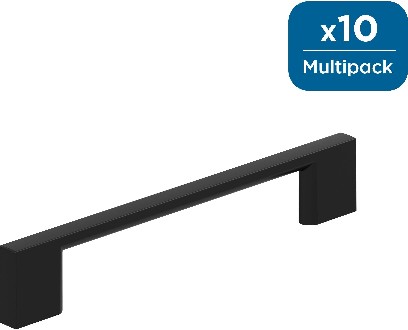Cityscape 5-1/16-in , 128mm Center to Center Matte Black Cylindrical Bar Drawer Pull 10 -Pack
