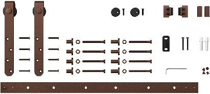 60-in Oil-rubbed Oil Rubbed Bronze Indoor Top mount Single Barn door hardware kit