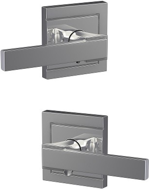 Custom Northbrook - Upland Bright Chrome Interior or Bed/Bath Hall/Closet Combined Door Handle