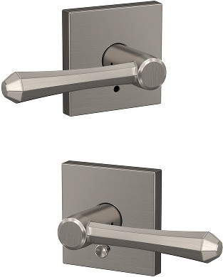 Custom Custom Dempsey - Collins Satin Nickel Interior or Bed/Bath Hall/Closet Combined Door Handle