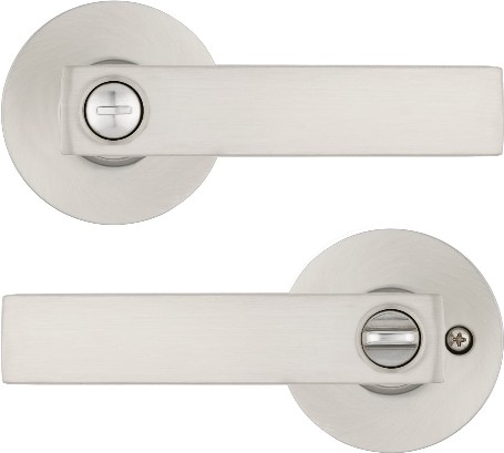 Kinross Satin Nickel Interior or Bed/Bath Privacy Door Handle
