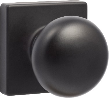 Sure-Loc Door Hardware Durango-Square Flat Black Interior Bed/Bath Hall/Closet Passage Door Knob