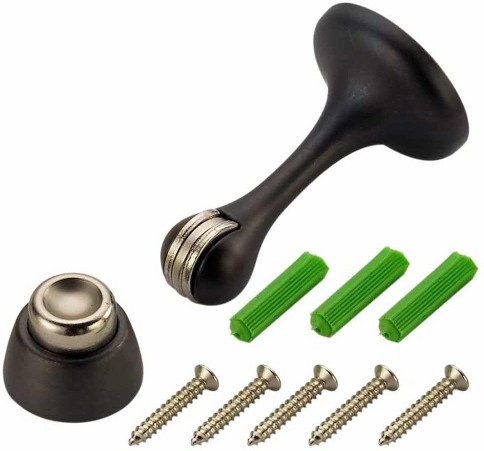 3-in Oil-rubbed bronze Wall protector Door Stop