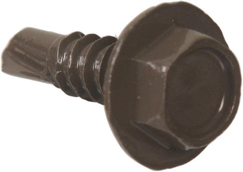 #8 x 9/16-in Socket hex -Drive Self-drilling Sheet Metal Screws 100 -Count