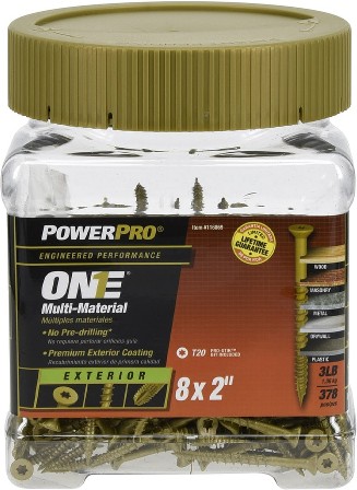 One #8 x 2-in Epoxy Exterior Wood screws ( 378 -Per Box )