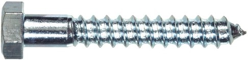 1/4-in x 2-in Silver Zinc-Plated Hex -Head Interior Lag screws